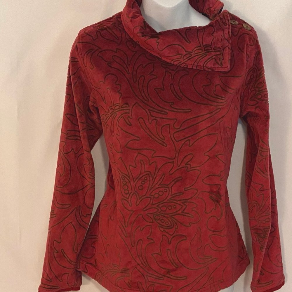 Wooly Bully Wear Colorado Top size M Velour Fleece